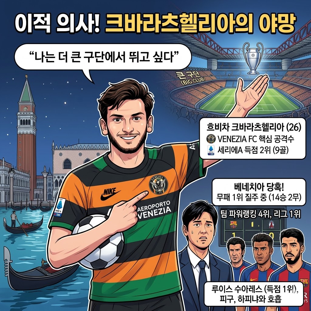 크바라츠헬리아 폭탄 발언, 베네치아 발칵!