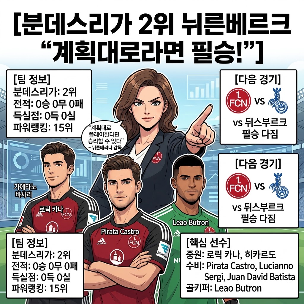 뉘른베르크 감독 [계획대로면 승리] 자신감 폭발