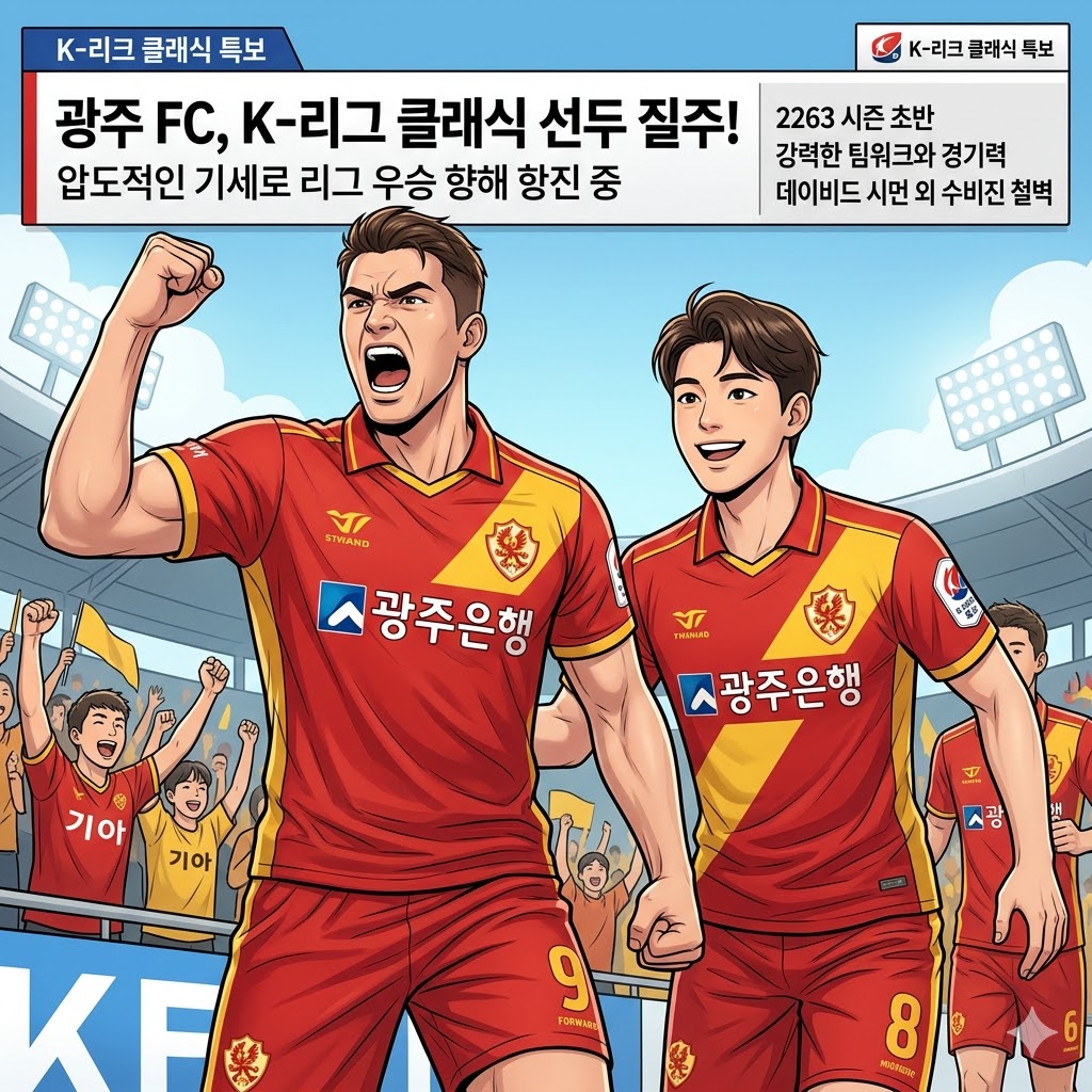 광주, 리그우승을 향해 질주중