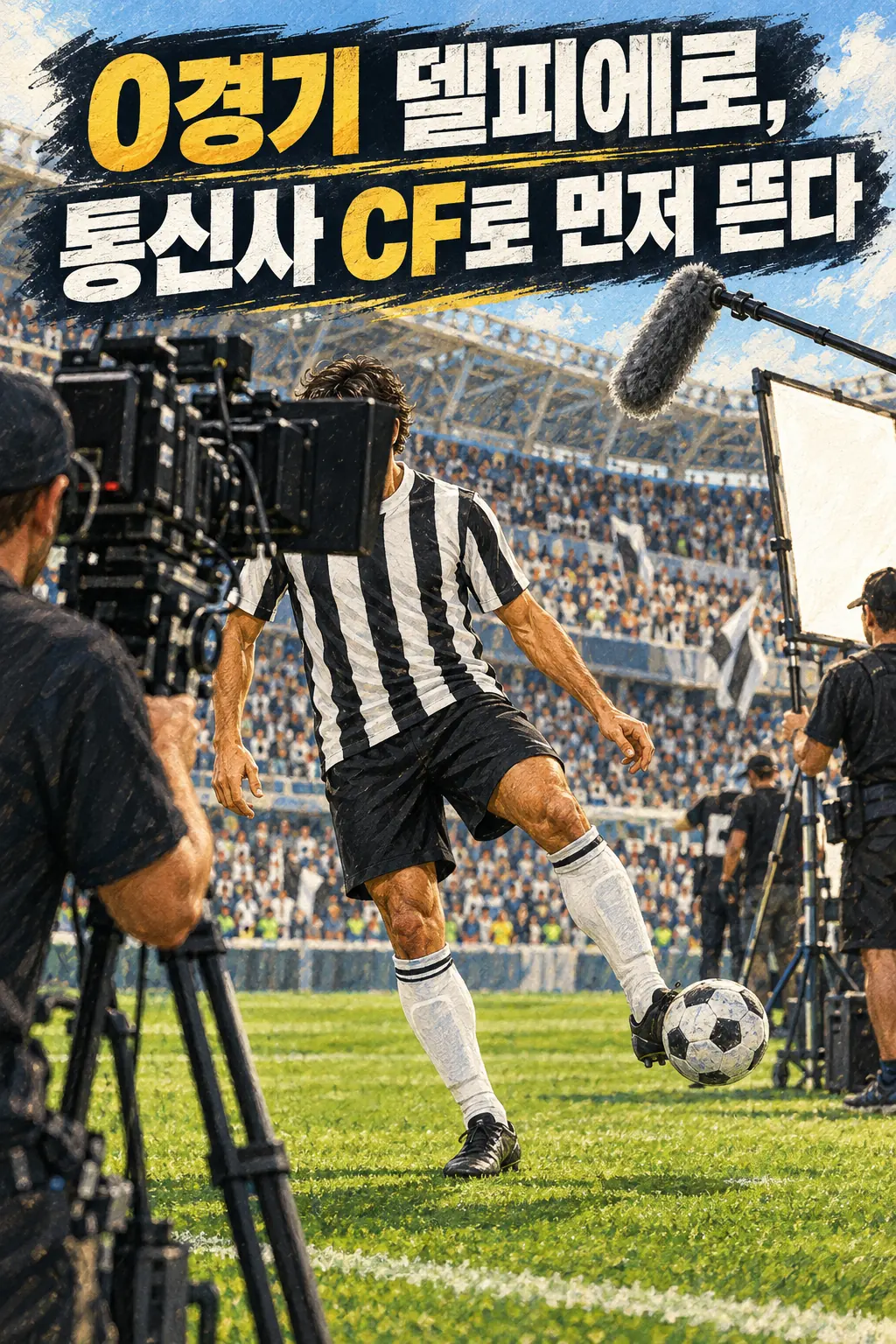 0경기 델피에로, 통신사 CF로 먼저 뜬다