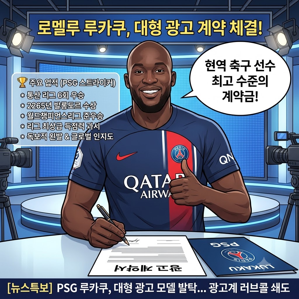 루카쿠, 현역 최고액 CF 계약…[발롱도르 사나이]의