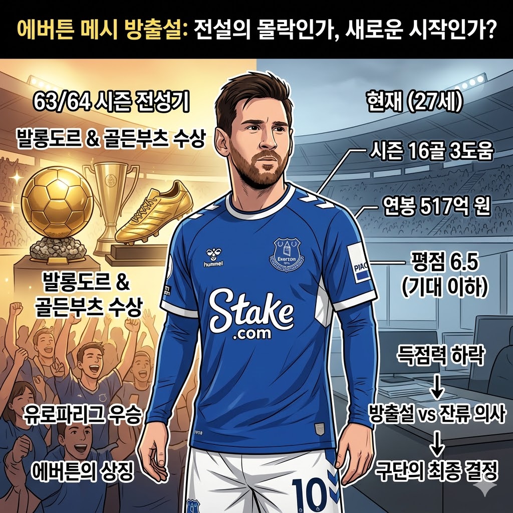 메시, 517억이 아깝다…에버튼 [방출] 결심하나