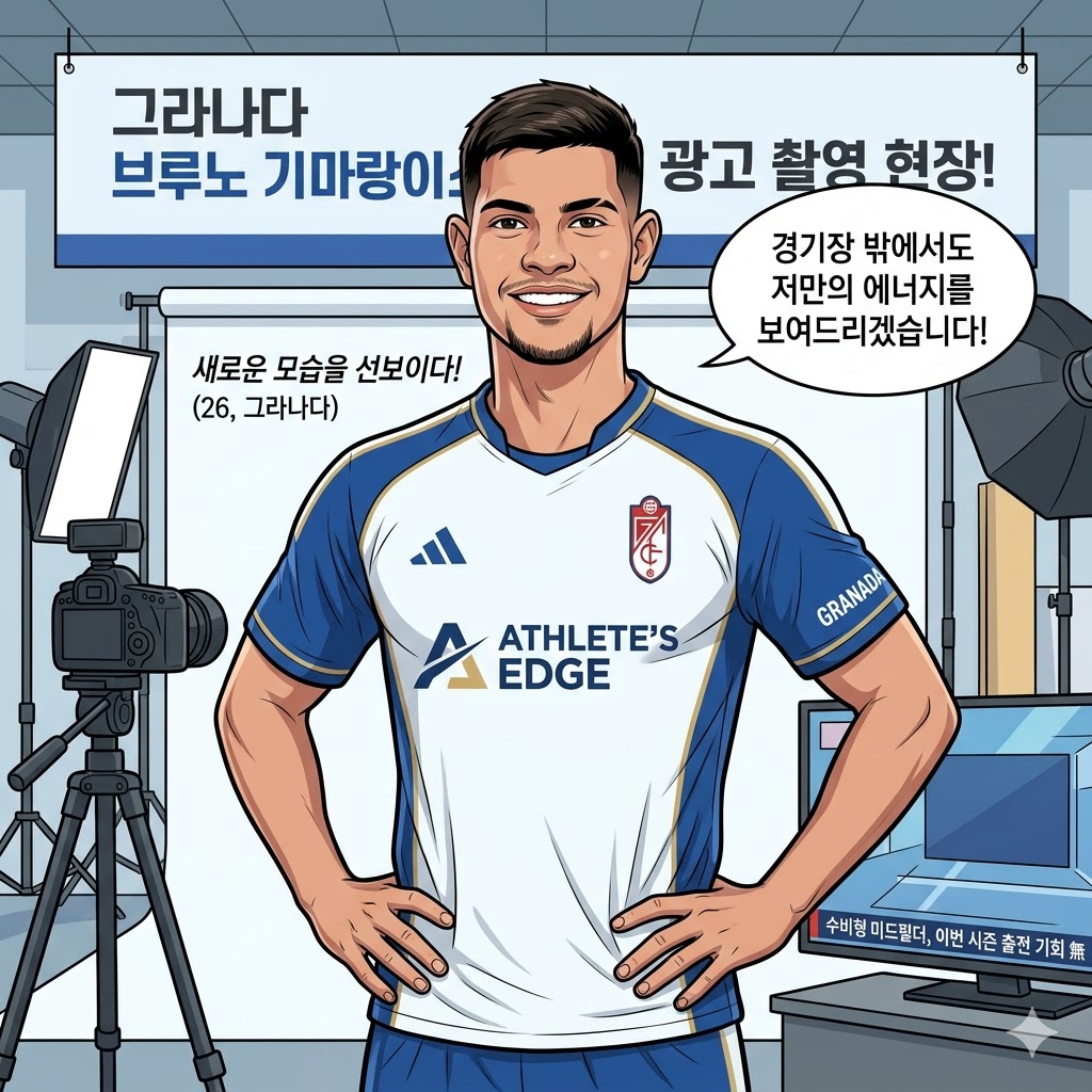 출전 0경기 브루노 기마랑이스, 광고 모델로 변신
