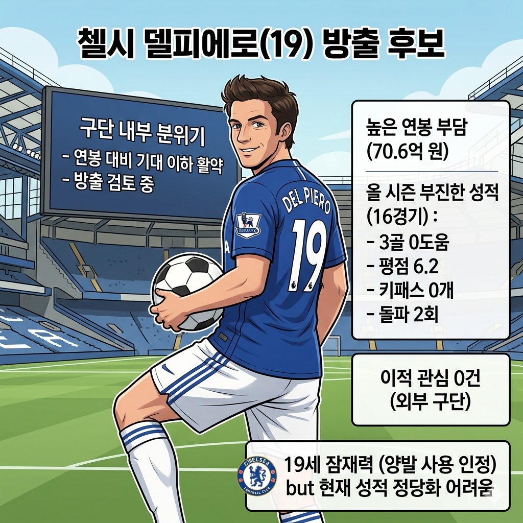 델피에로, 16경기 3골…첼시 [손절] 수순?