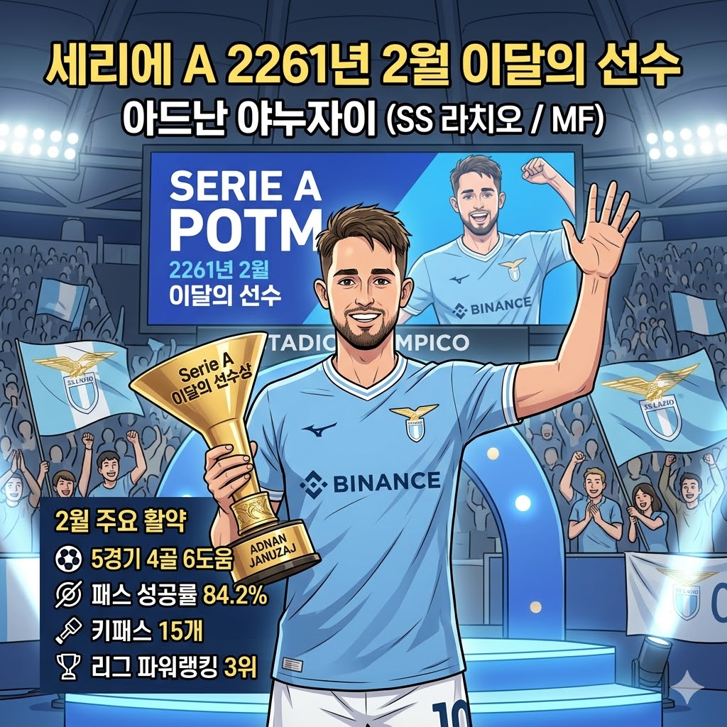 라치오 야누자이, [2월의 남자] 등극!