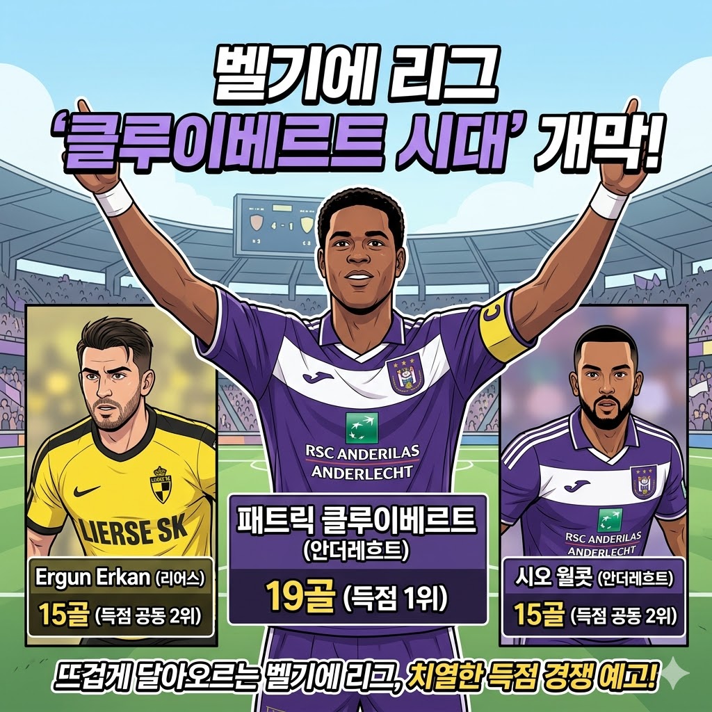 패트릭 클루이베르트 벨기에 리그 득점 선두 질주