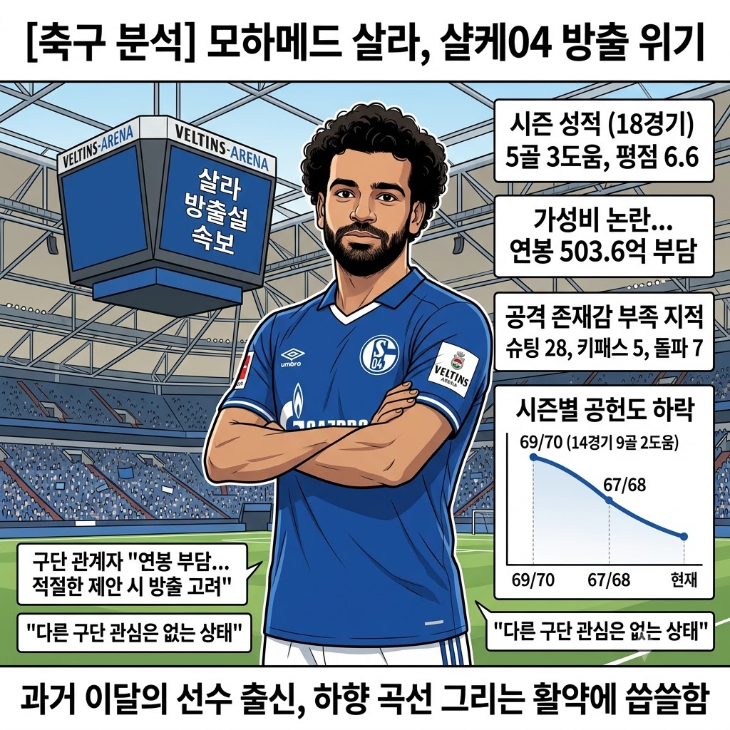 살라, 연봉 503억인데 평점 6.6…샬케 결국 칼 뺄까