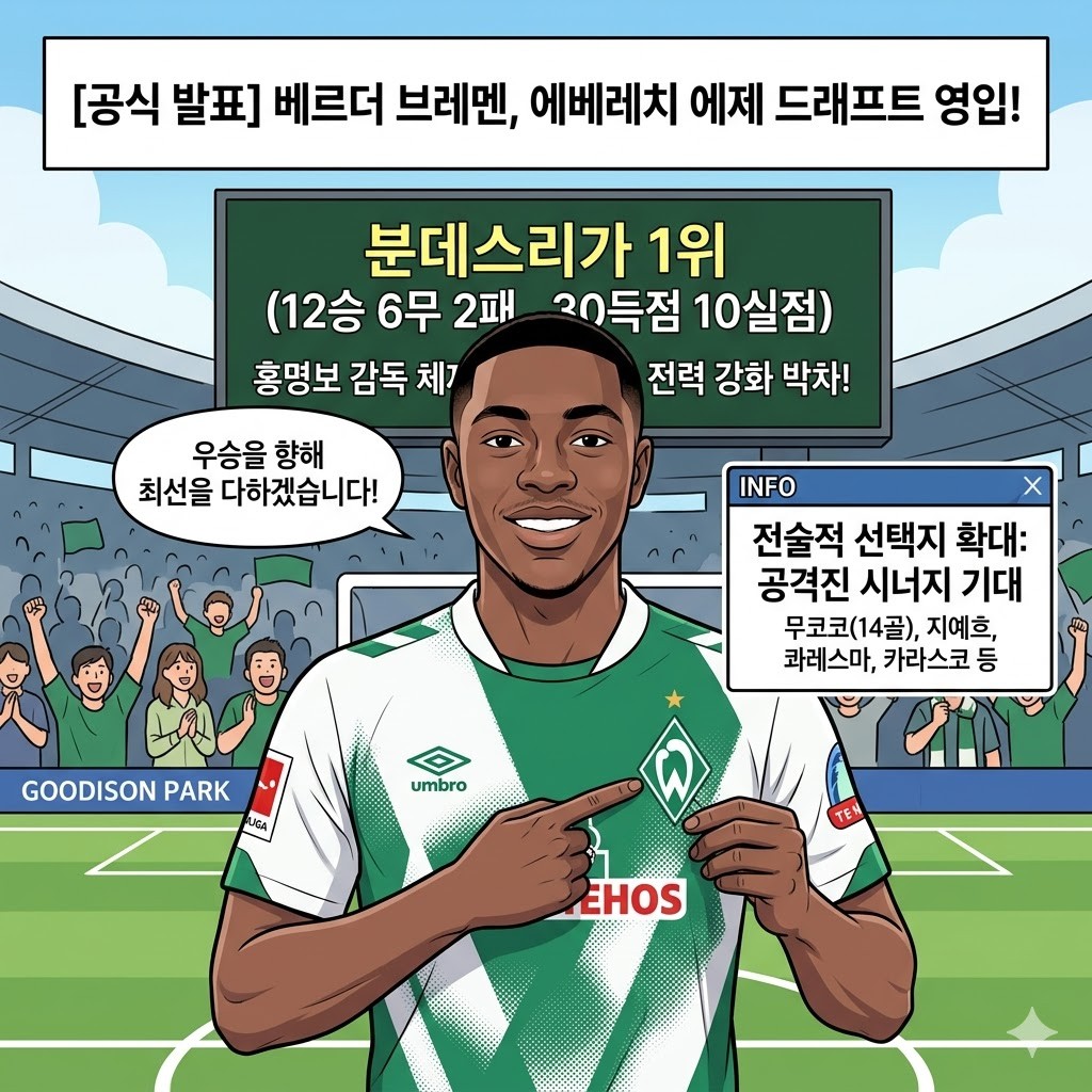 홍명보의 브레멘, 에제 영입으로 우승 퍼즐 완성