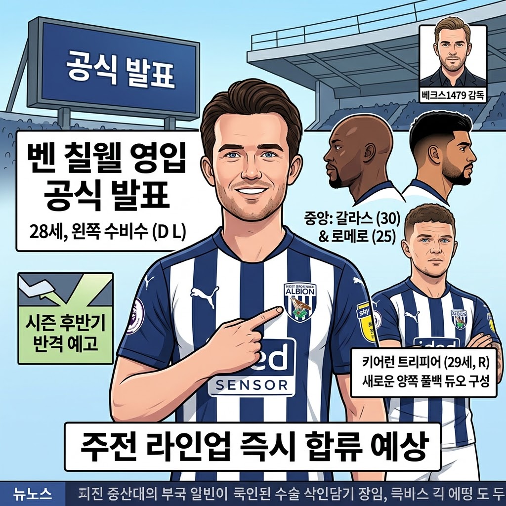 칠웰·트리피어 동시 영입, 웨브롬 수비 풀가동