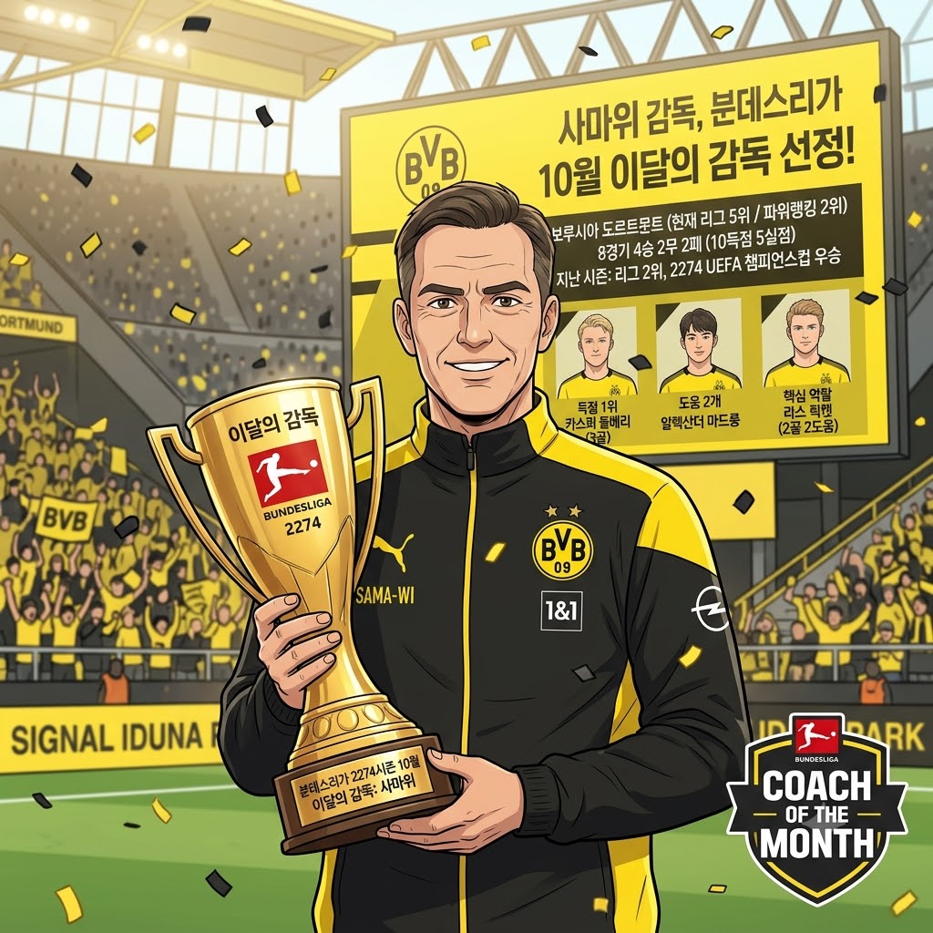 사마위 매직, 도르트문트 끌어올리다! 10월의 감독 선