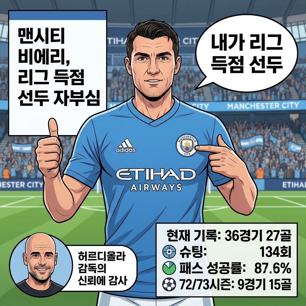 비에리, 9경기 15골 폭발… [득점왕은 나] 자신감