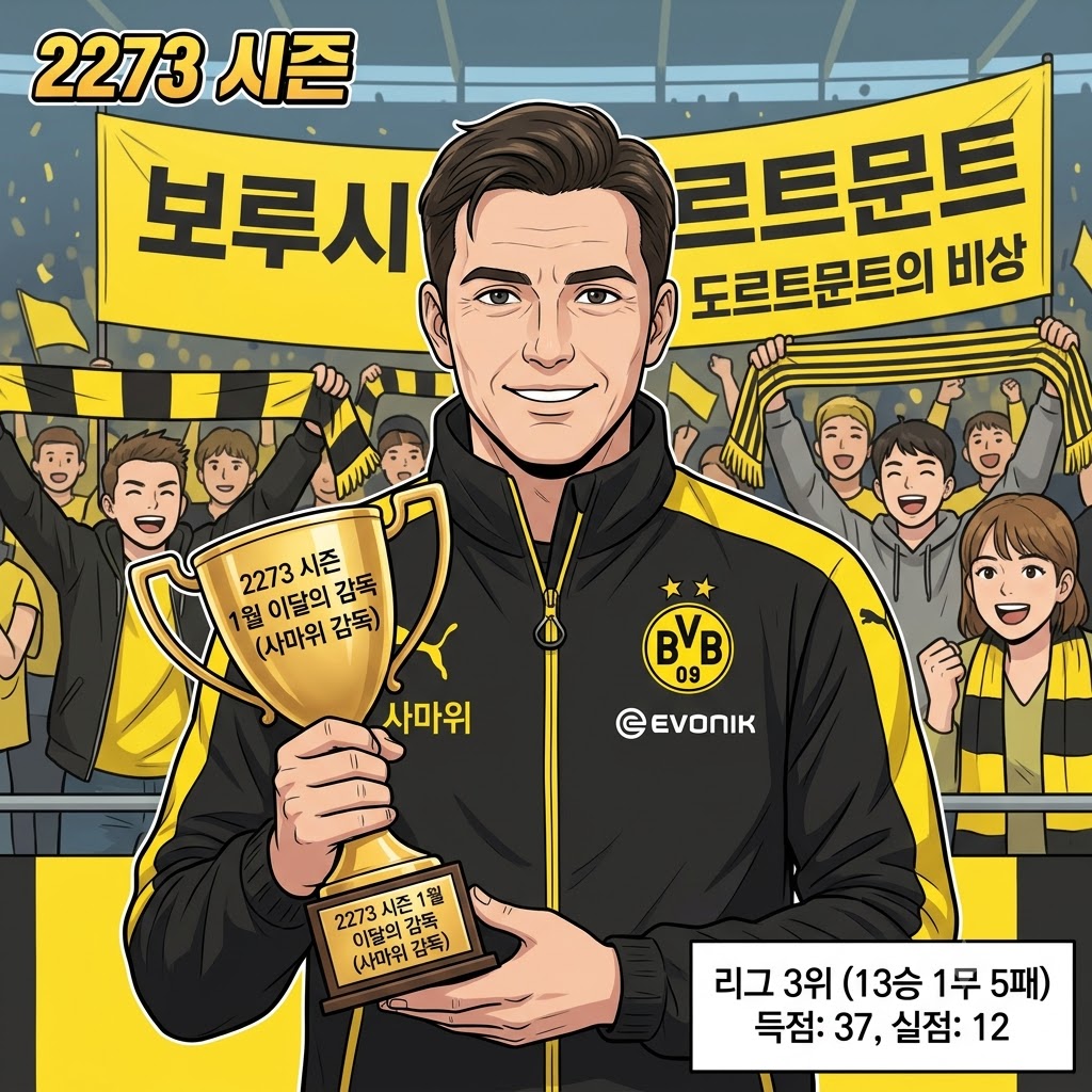 사마위 매직, 도르트문트 이끌고 [이달의 감독] 2회
