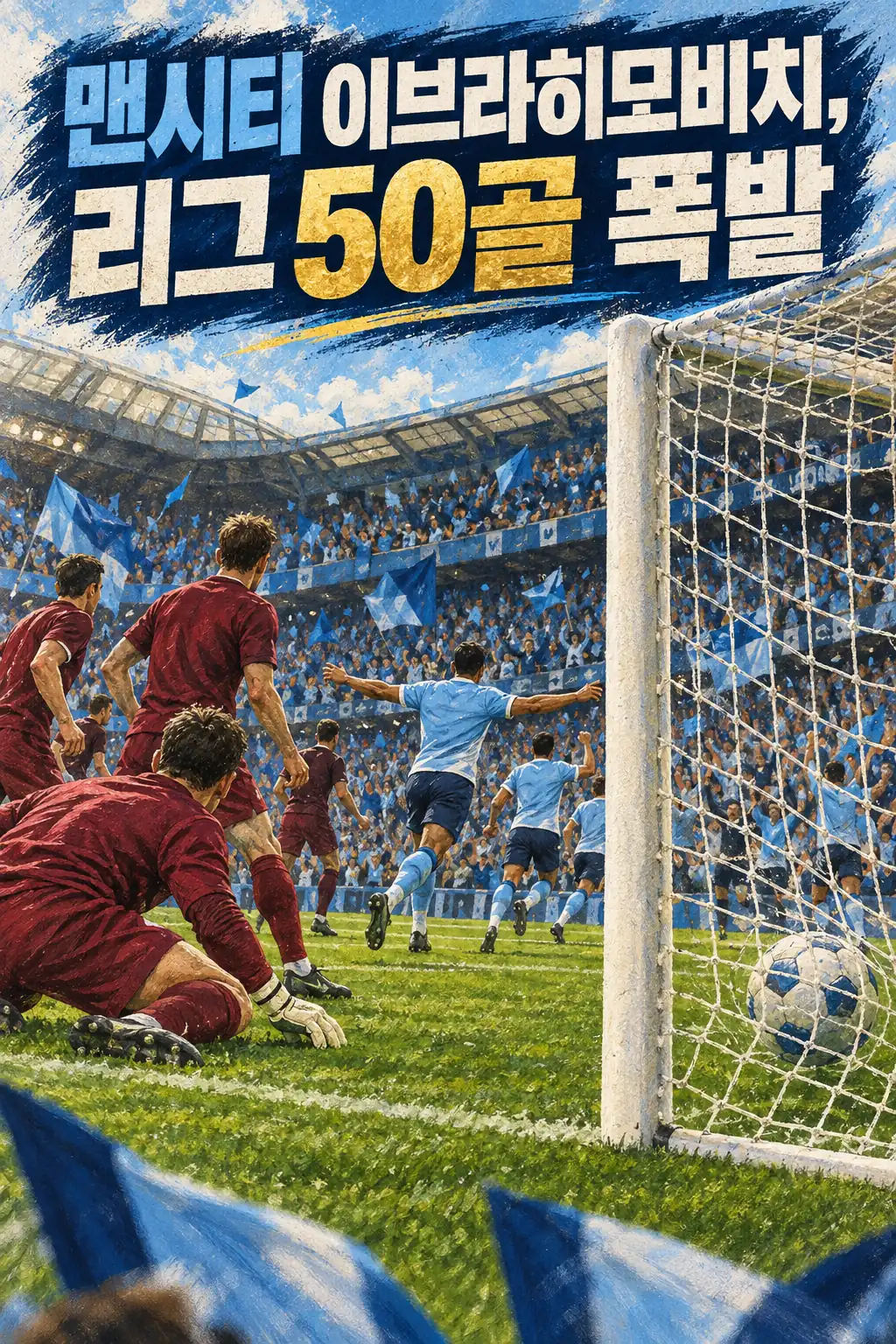 맨시티 이브라히모비치, 리그 50골 폭발