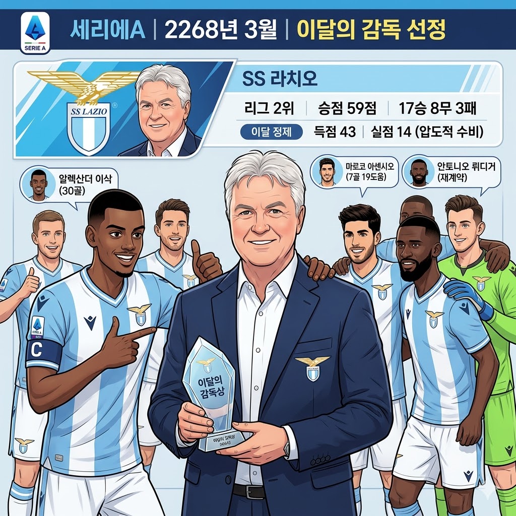 거스히딩크의 마법, 라치오 2위 이끌며 [이달의 감독]
