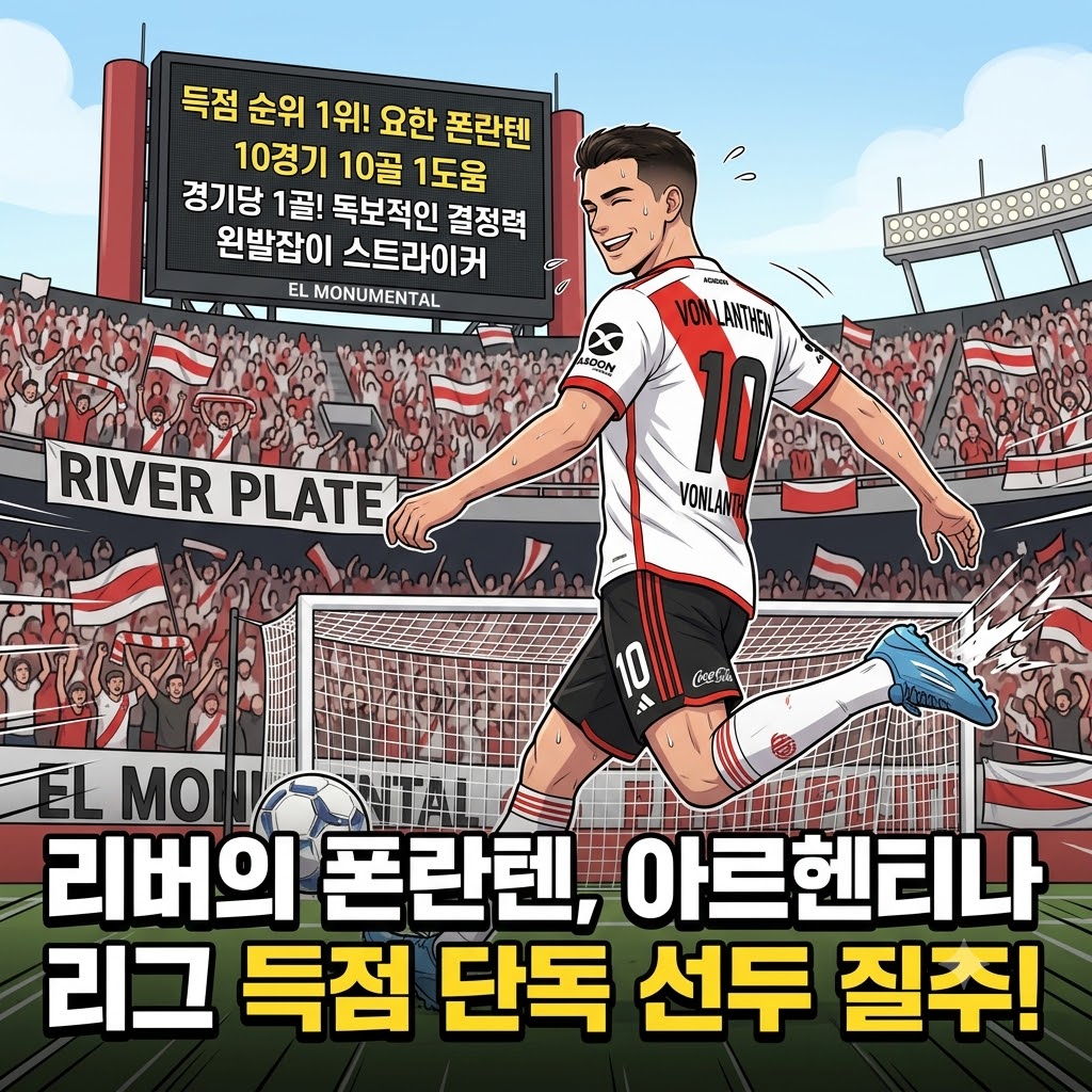 폰란텐, 10경기 10골 폭발…아르헨티나리그 득점왕 독