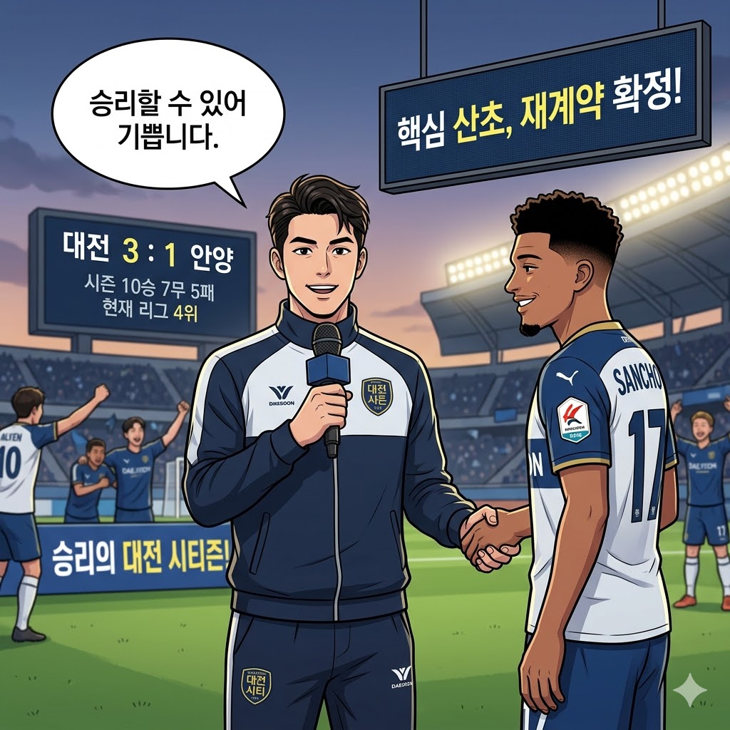 대전, 안양 꺾고 4위 굳히기 [이제 시작]