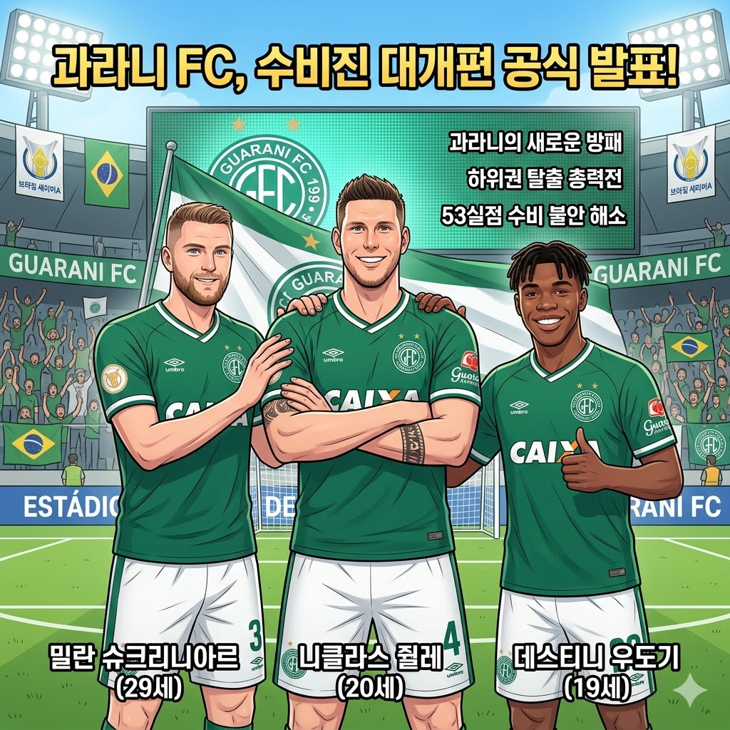 과라니, 수비 대수술…쥘레 포함 3명 동시 영입