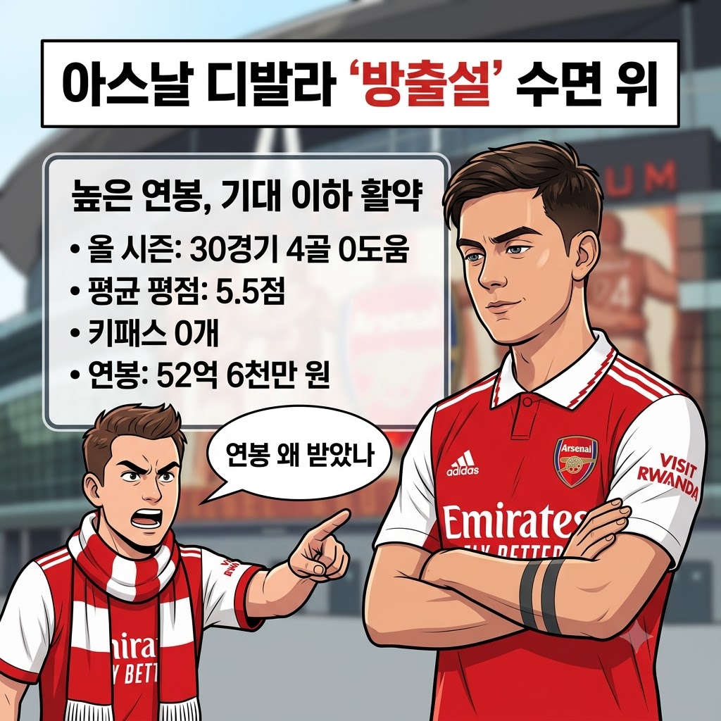 디발라, 연봉 52억의 배신…4골이 전부?