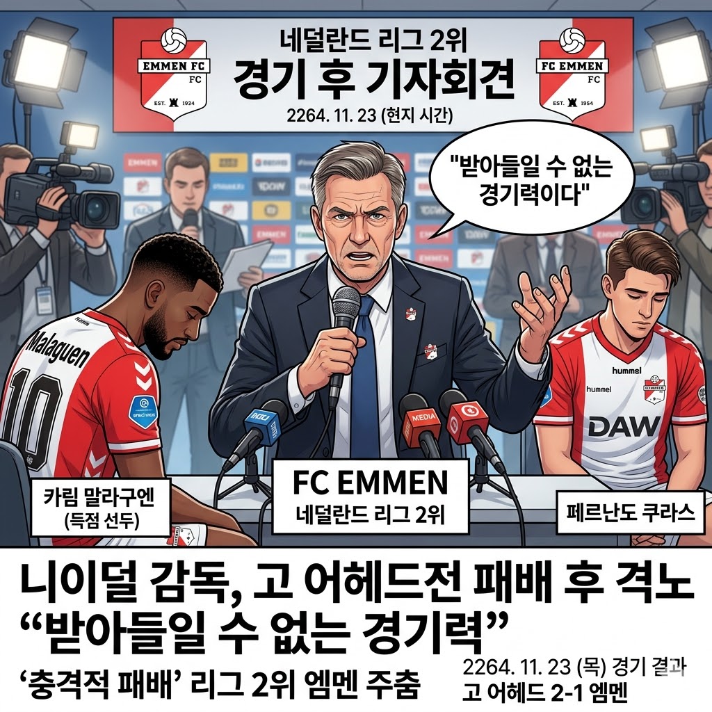 2위 엠멘 발목 잡혔다... 감독 [분노 폭발]