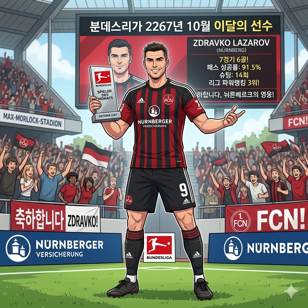 경기당 1골 폭격기 Lazarov, 10월의 주인공