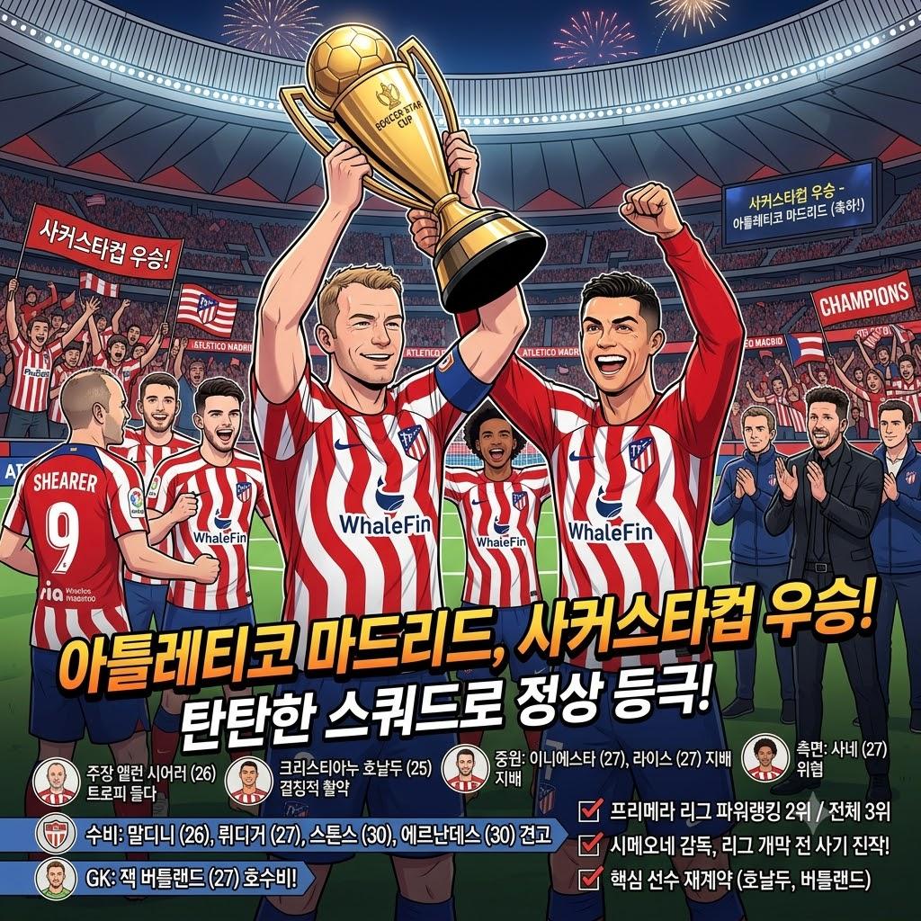 시메오네의 [철벽 군단], 사커스타컵 정상 정복!