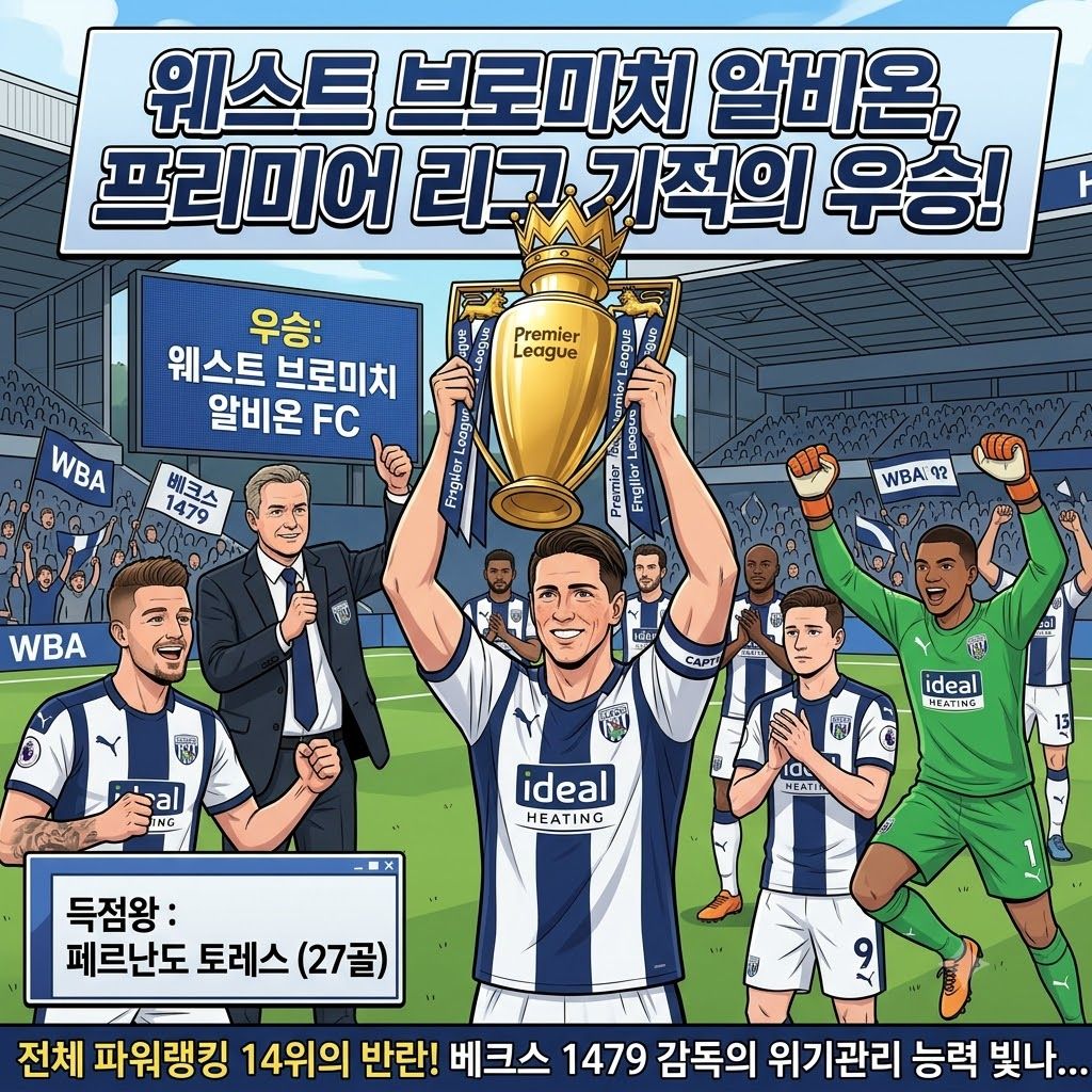 파워랭킹 14위의 기적, 웨스트 브롬 우승!