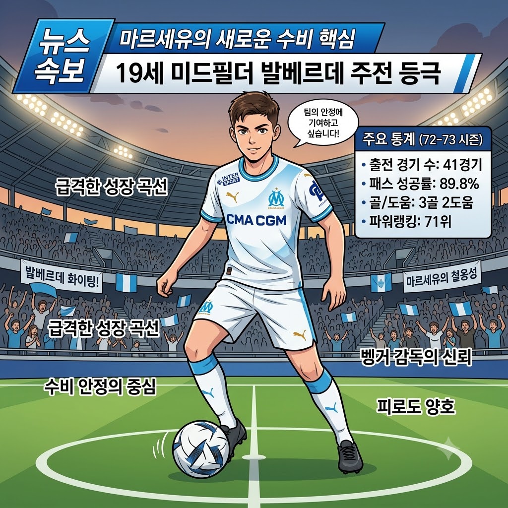 19세 발베르데, 마르세유 중원의 새 심장으로 우뚝