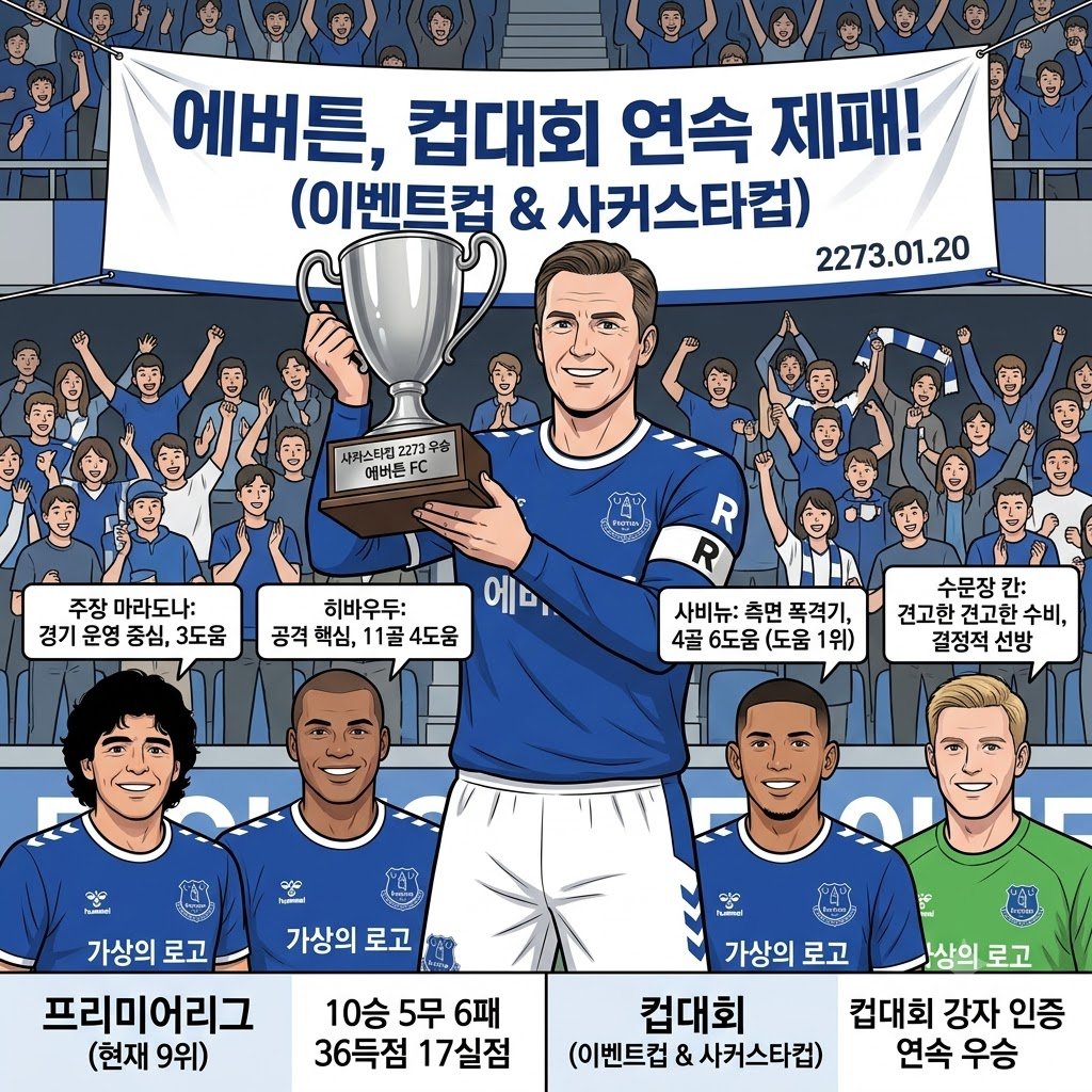 란코의 에버튼, 컵대회 연속 제패 신화!