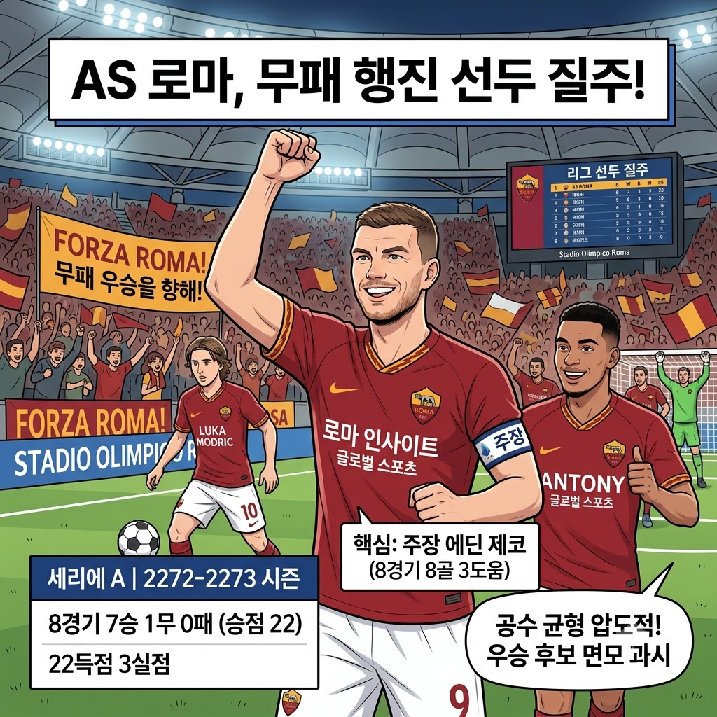 AS 로마, 8경기 무패질주…제코 폭격기 가동