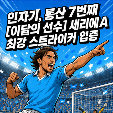 인자기, 통산 7번째 [이달의 선수] 세리에A 최강 스트라이커 입증