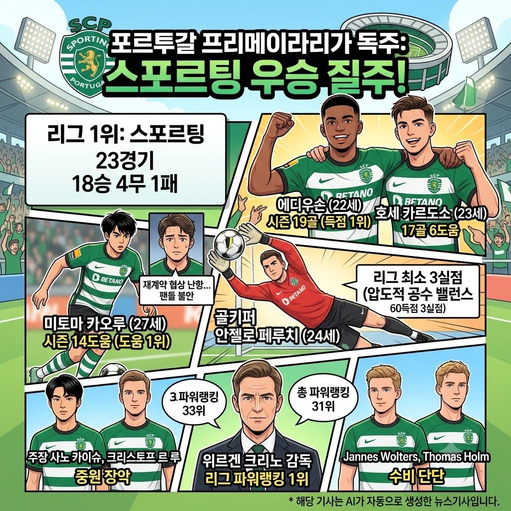 60골 3실점, 스포르팅의 [괴물 같은] 독주