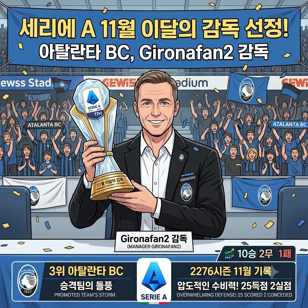 승격팀의 기적, Gironafan2 세리에A 11월 최우수 감독