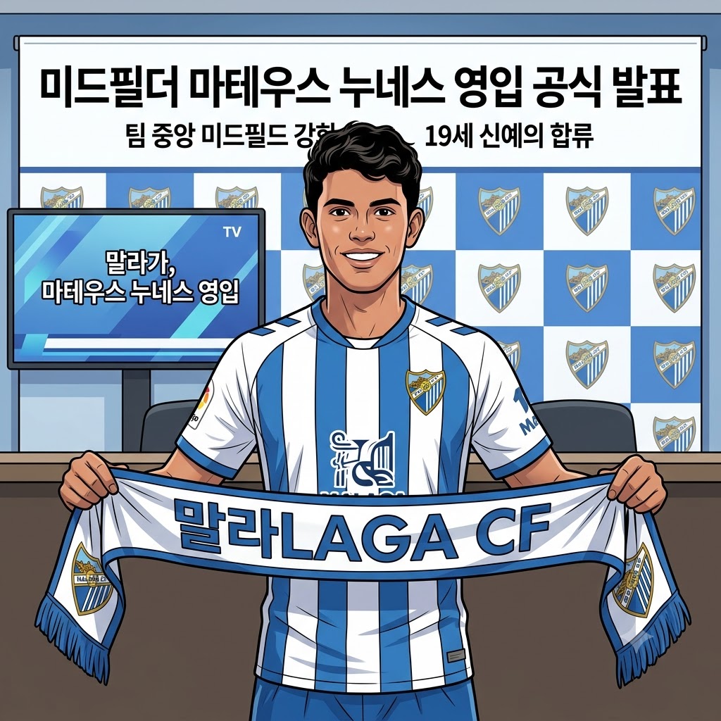 침몰 직전 말라가, 19세 누네스로 중원 수술 나섰다