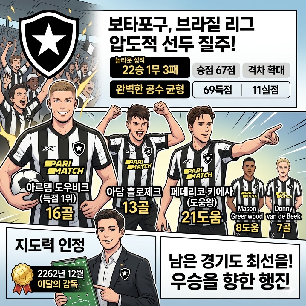 보타포구, [압도적] 리그 제패 눈앞!