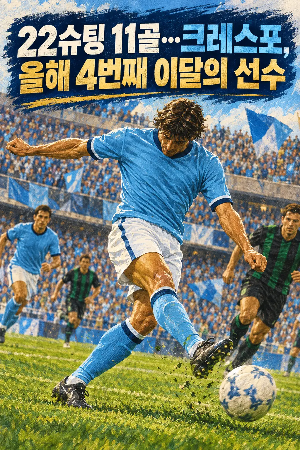 22슈팅 11골…크레스포, 올해 4번째 이달의 선수