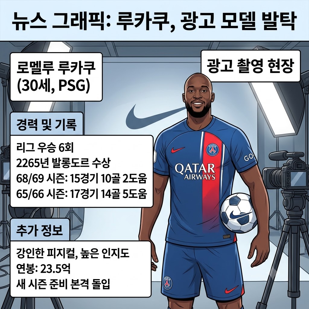 발롱도르 수상자 루카쿠, 광고계도 접수하나