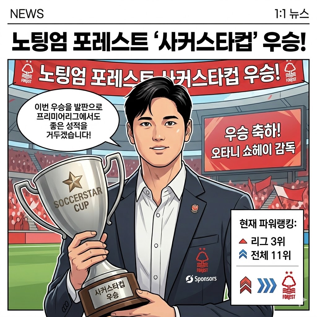 오타니 매직! 노팅엄 포레스트, 사커스타컵 제패