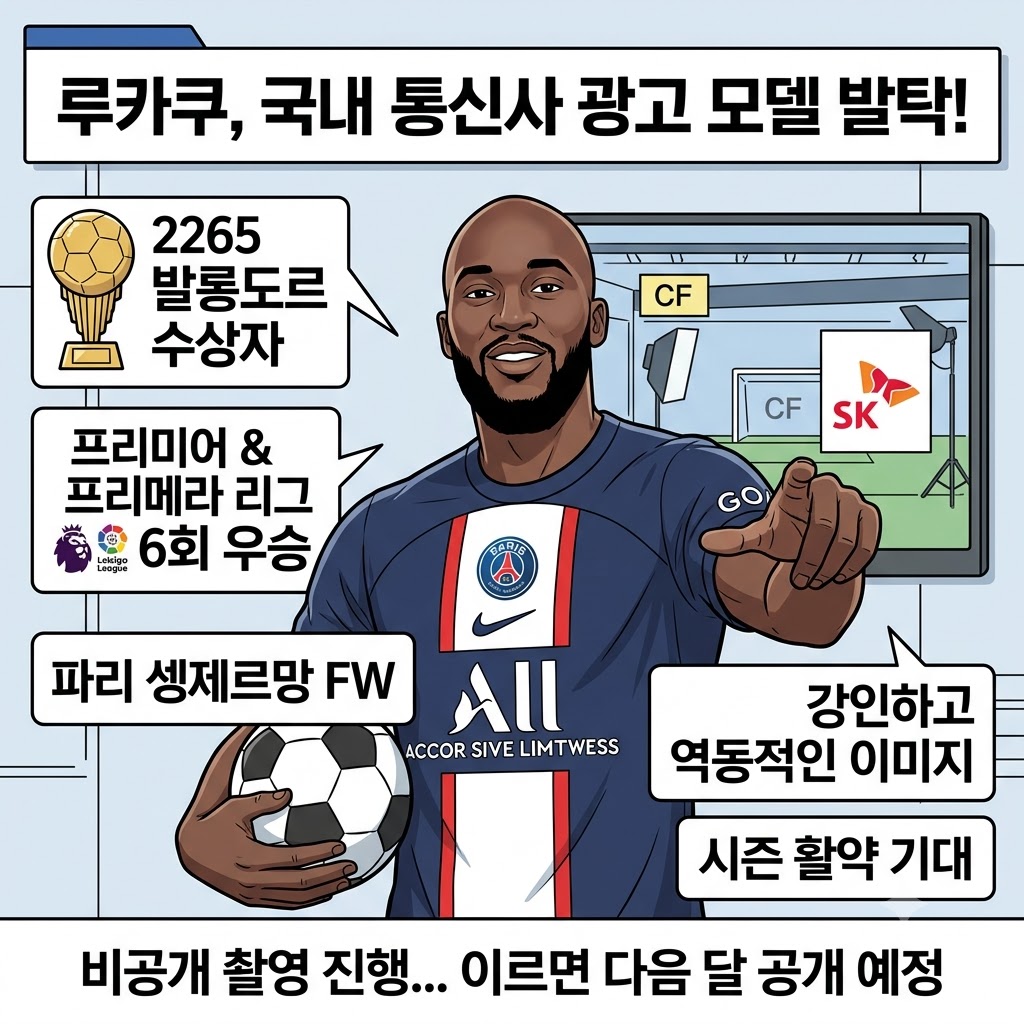루카쿠, 한국 통신사 광고 깜짝 발탁…CF 베일 벗긴다