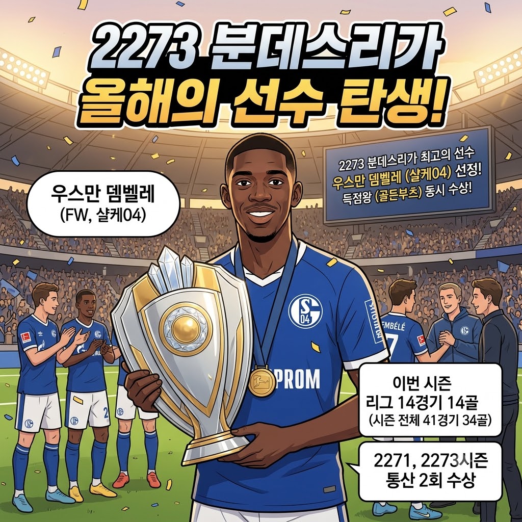 뎀벨레, 분데스리가 올시즌MVP 두 번째 등극