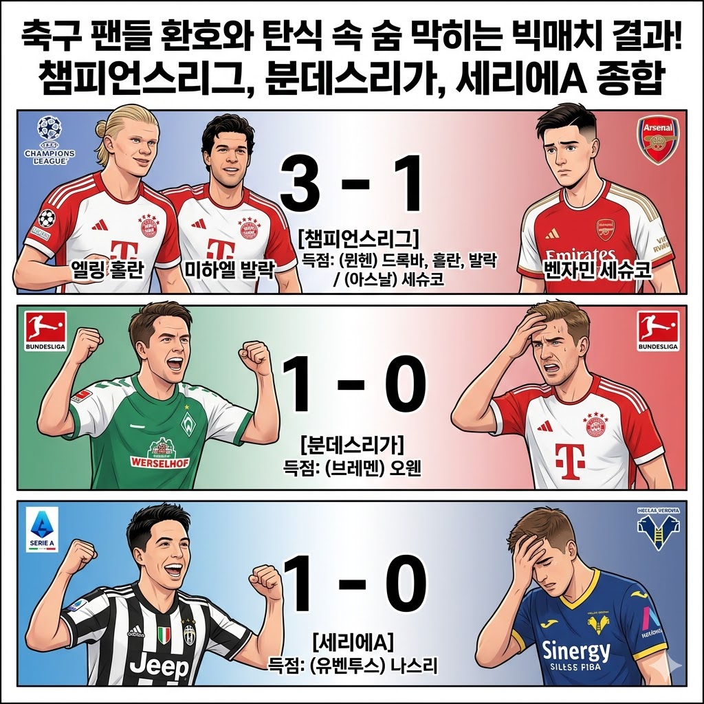 바이에른 뮌헨 아스날에 승리 발락 드록바 홀란 득점A