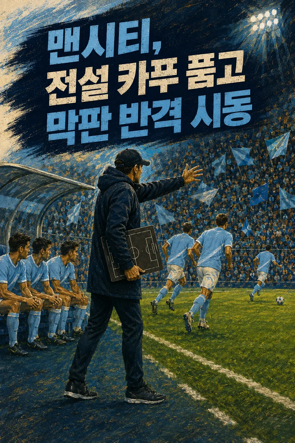 맨시티, 전설 카푸 품고 막판 반격 시동