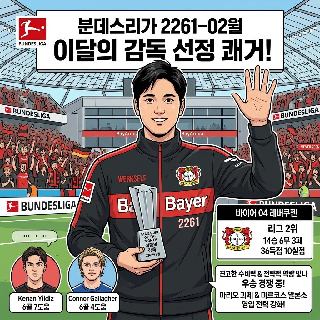 [오타니 쇼헤이], 분데스리가 이달의 감독 등극!