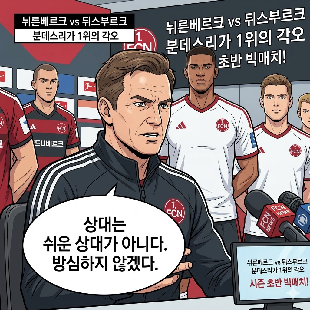 1위 뉘른베르크, 뒤스부르크전 앞두고 [방심은 없다]