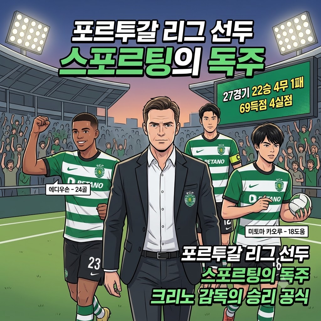 스포르팅, 69골 4실점 [괴물 수비]로 리그 독주