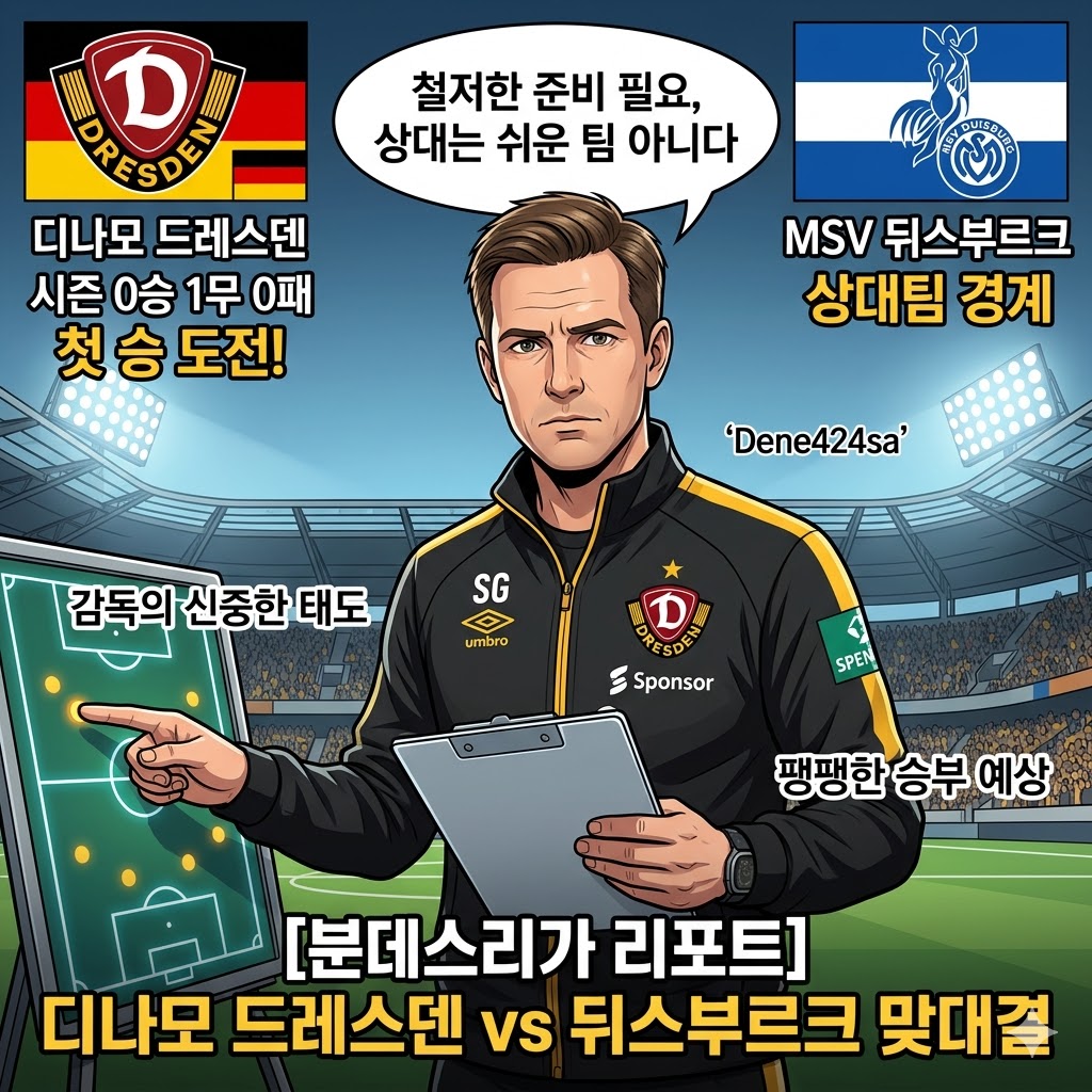 드레스덴 감독 경고, [쉬운 상대 없다] 첫 승 사냥 나