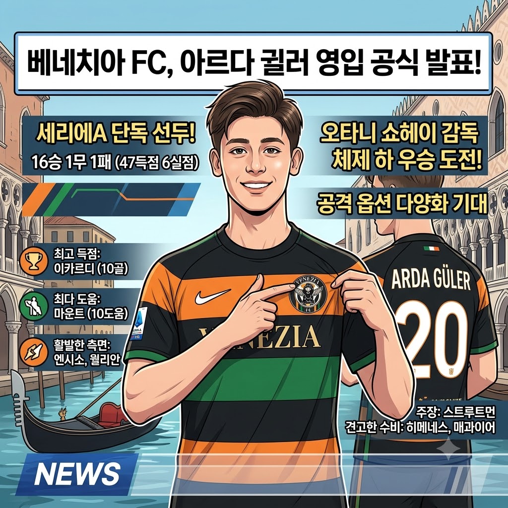 무패행진 베네치아, 귈러 영입으로 우승 쐐기 박나