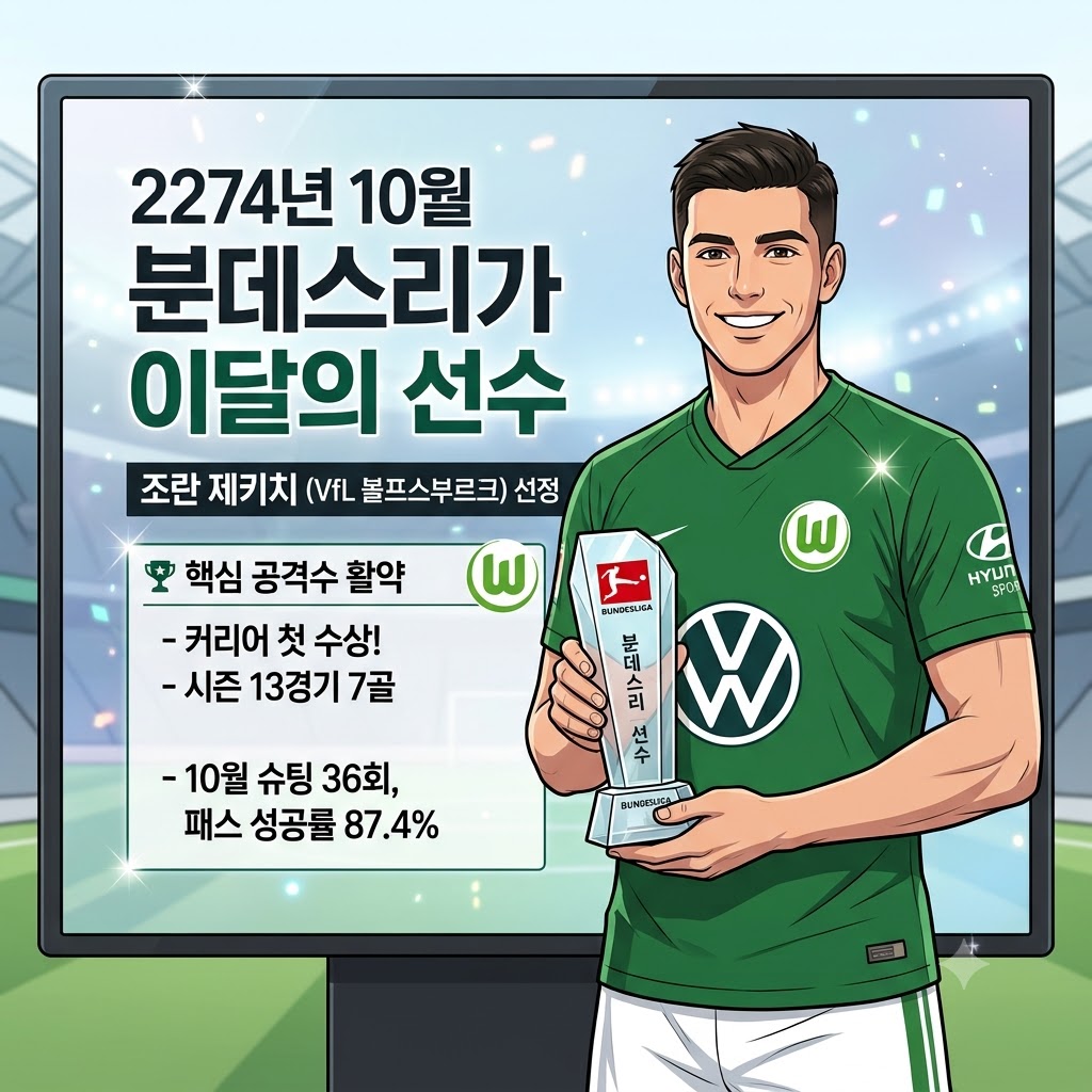 볼프스부르크 제키치, 첫 월간MVP 수상 비결은?