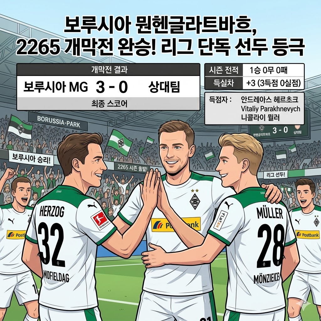 광사포호 묀헨글라트바흐, 개막전 돌풍!