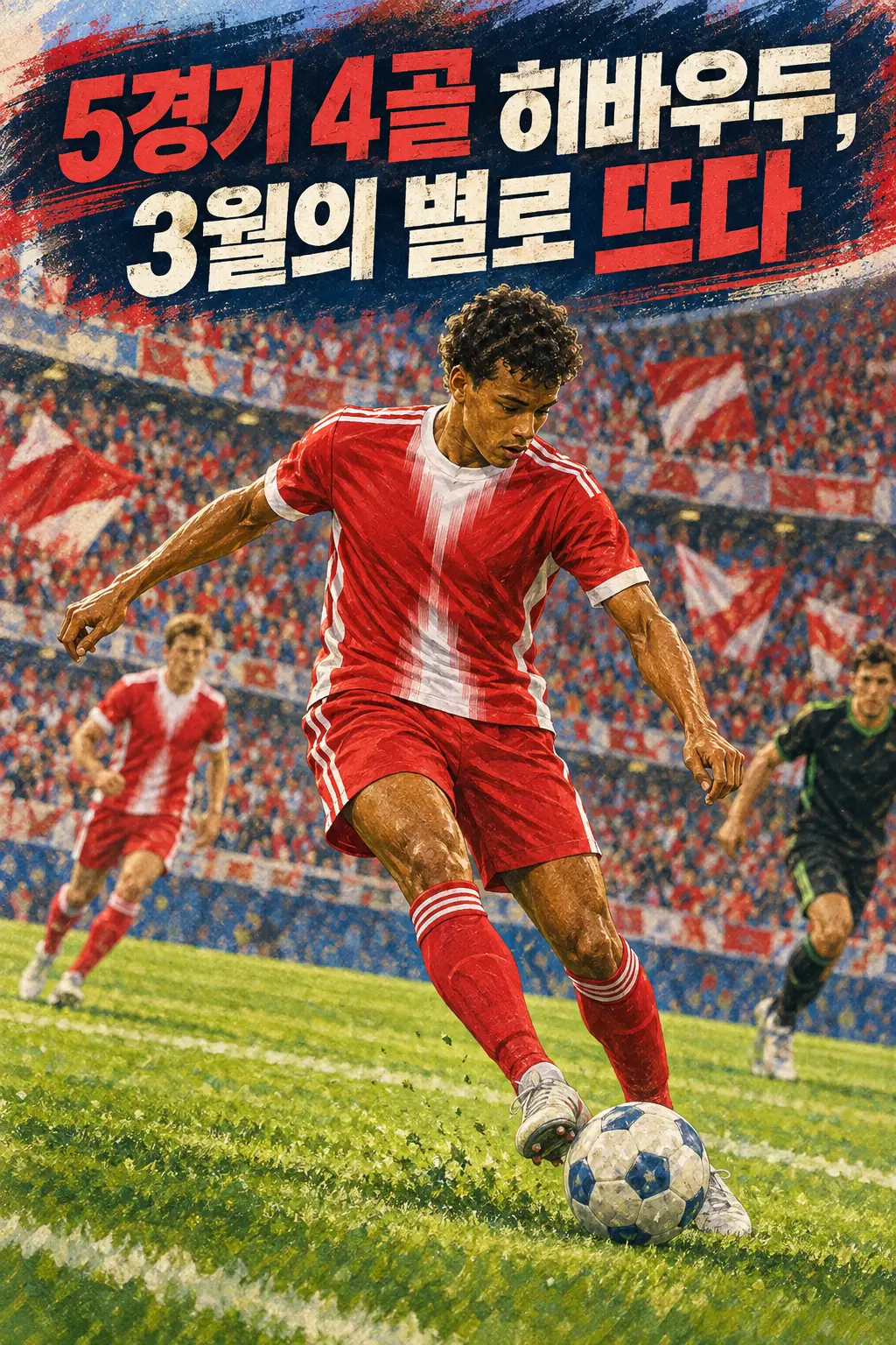 5경기 4골 히바우두, 3월의 별로 뜨다