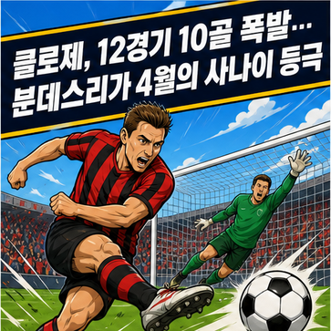클로제, 12경기 10골 폭발… 분데스리가 4월의 사나이 등극